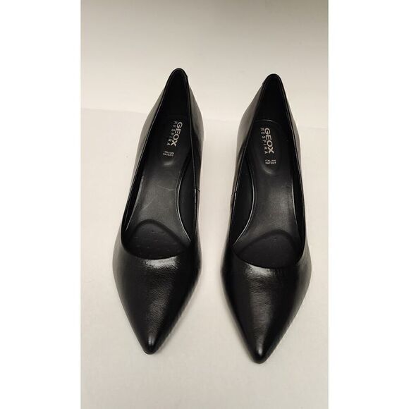 GEOX Respira Italian patent Women's Bibbiana Dress Heel Pumps, Black SZ 38/US8 - Picture 4 of 13